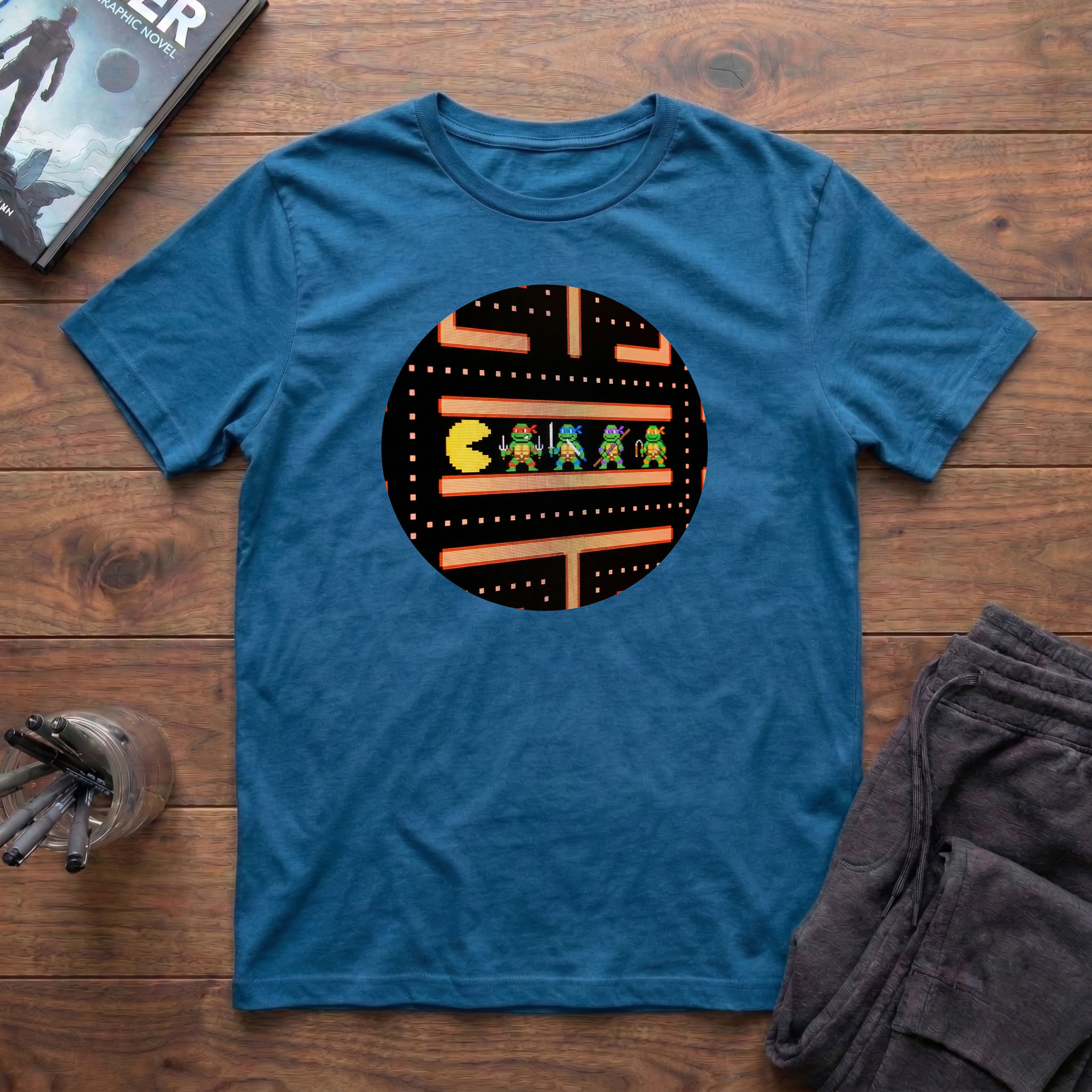 Pac Man V Turtles T-Shirt