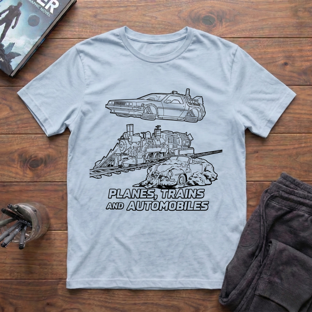 Planes, Trains, And DeLoreans T-Shirt