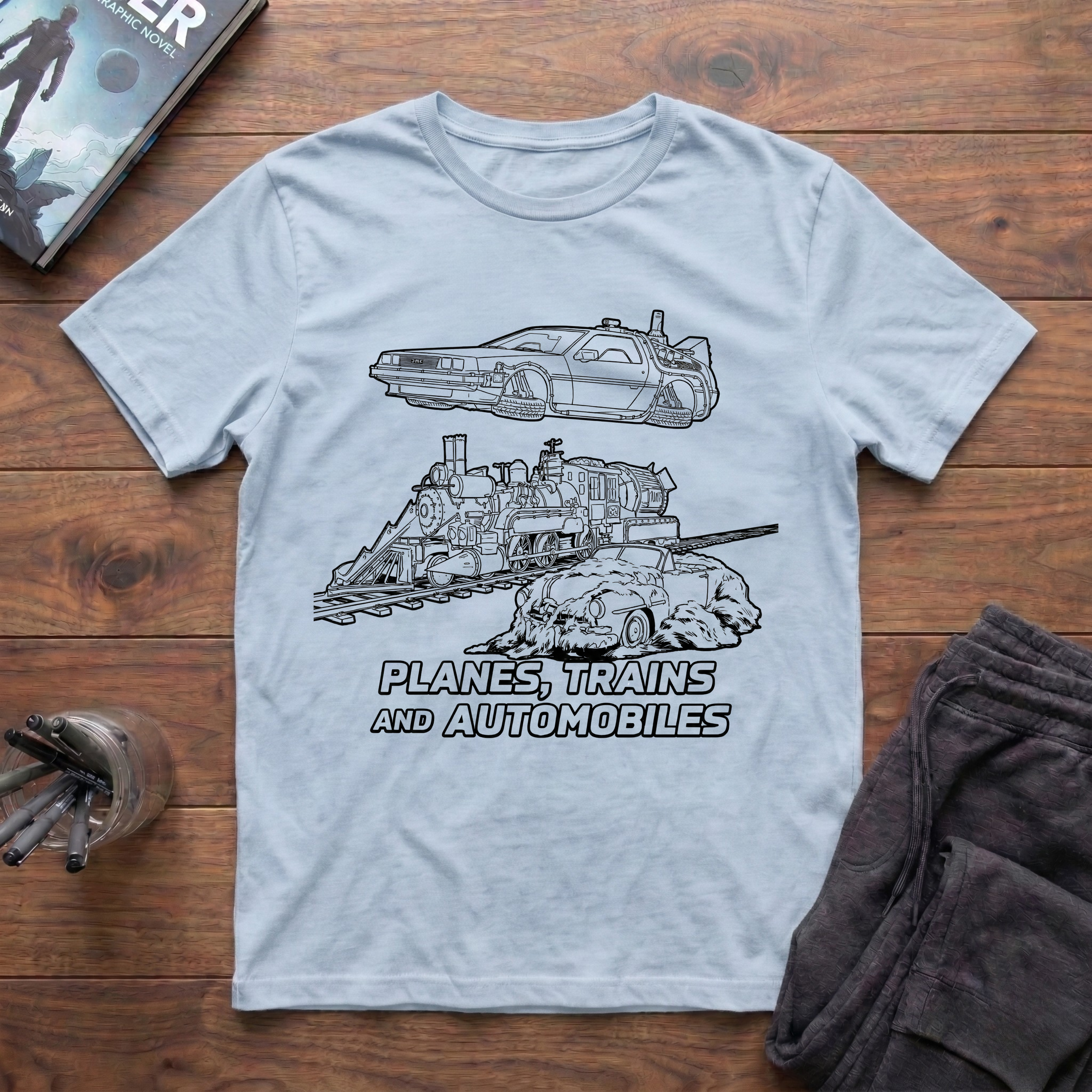 Planes, Trains, And DeLoreans T-Shirt