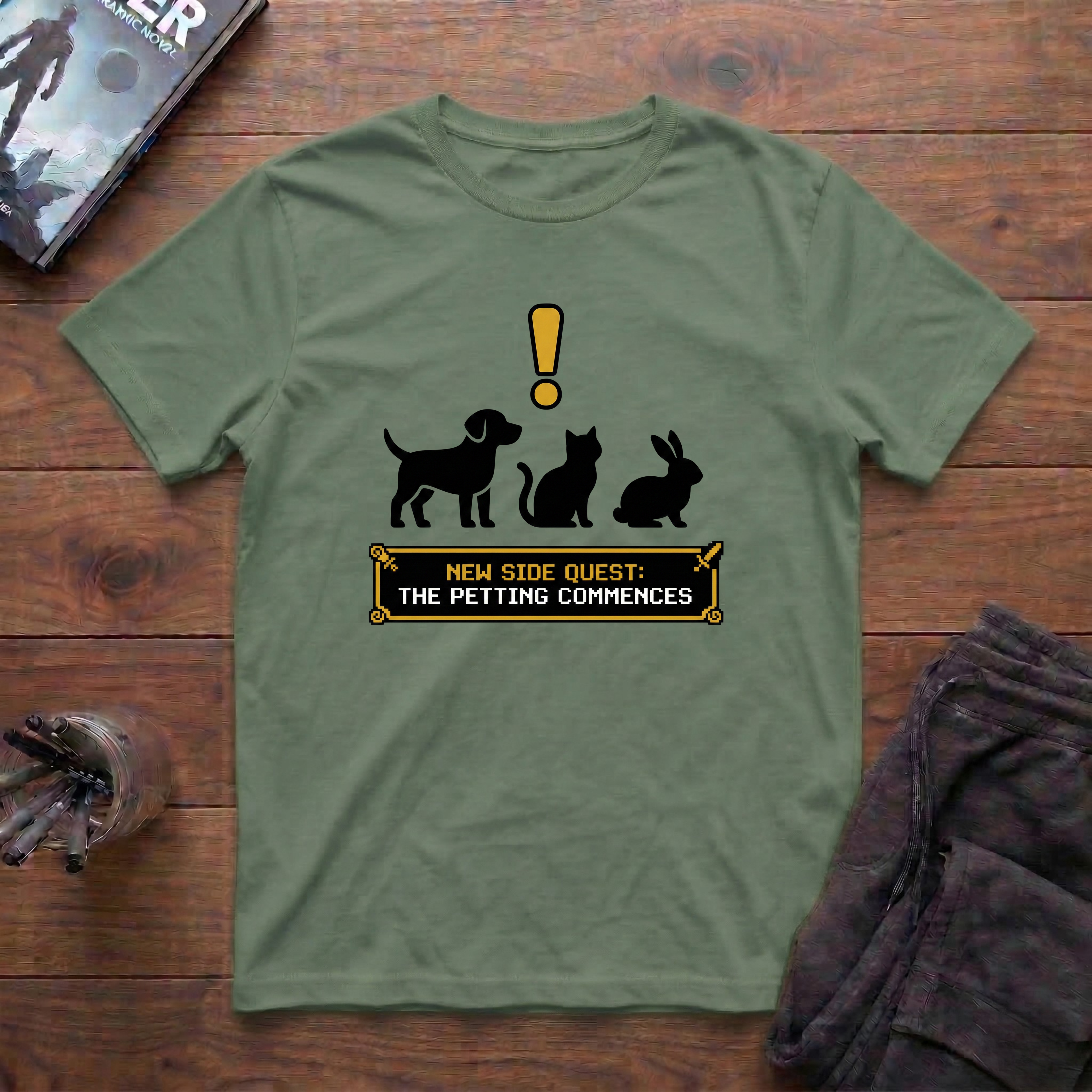 New Side Quest: Let The Petting Commence T-Shirt