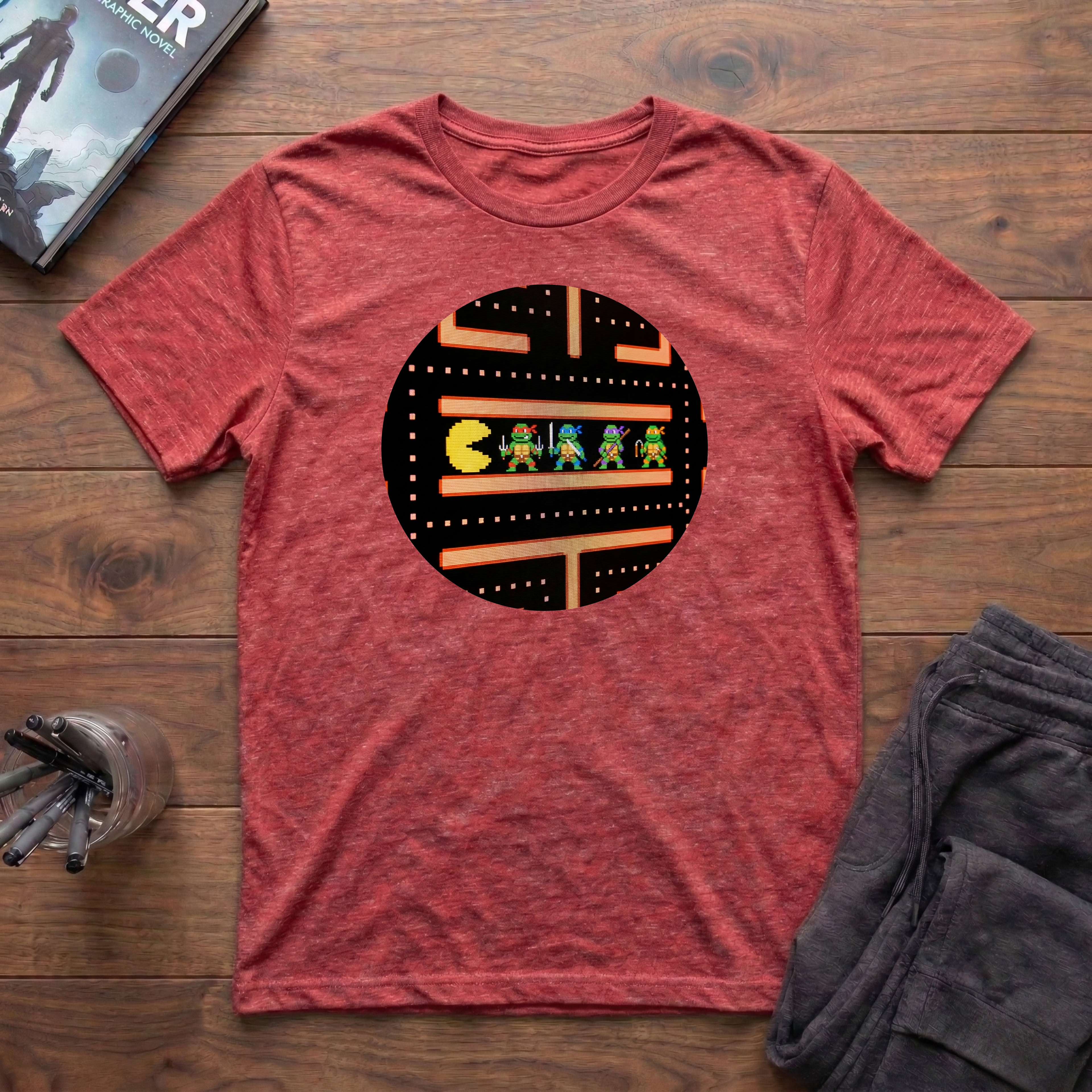 Pac Man V Turtles T-Shirt