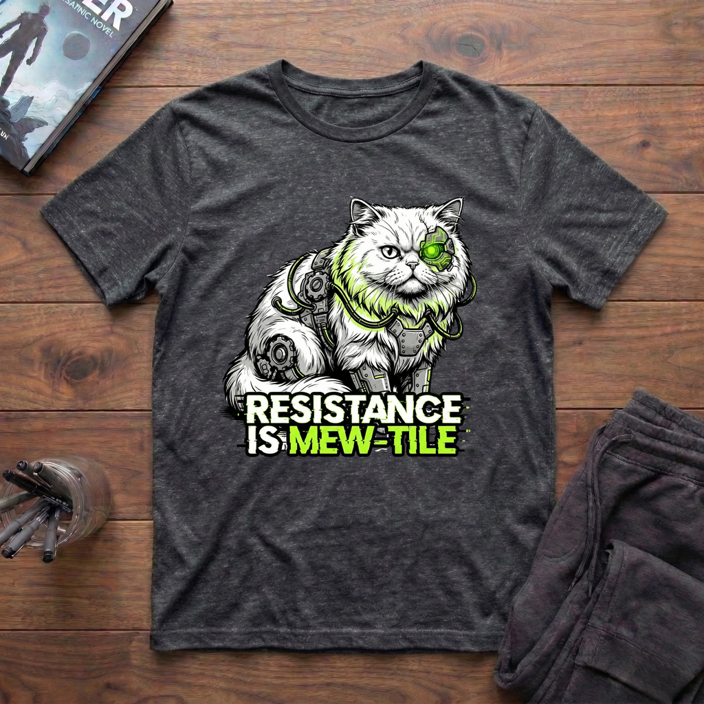 Resistance Is Mew-Tile T-Shirt