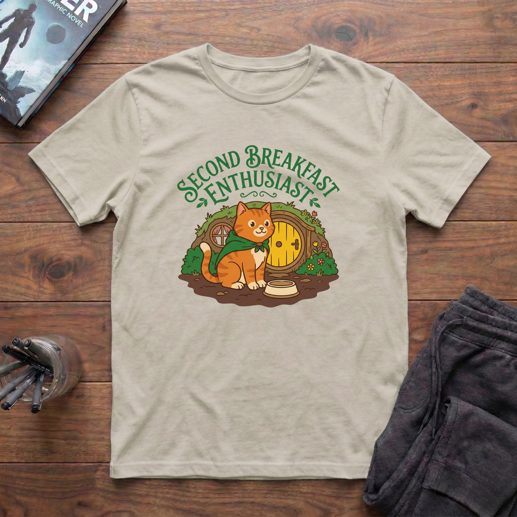 Second Breakfast Enthusiast (Cat) T-Shirt