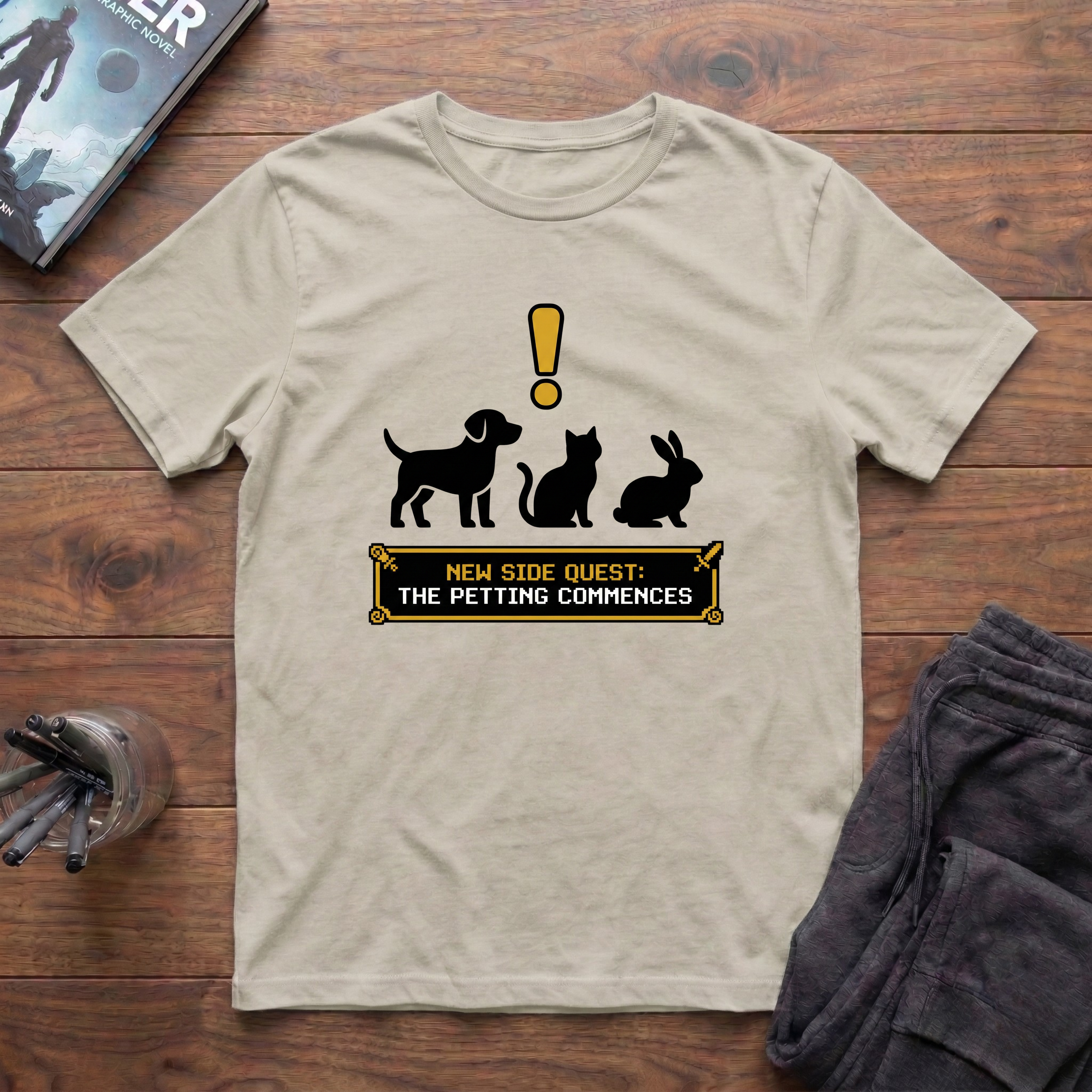 New Side Quest: Let The Petting Commence T-Shirt