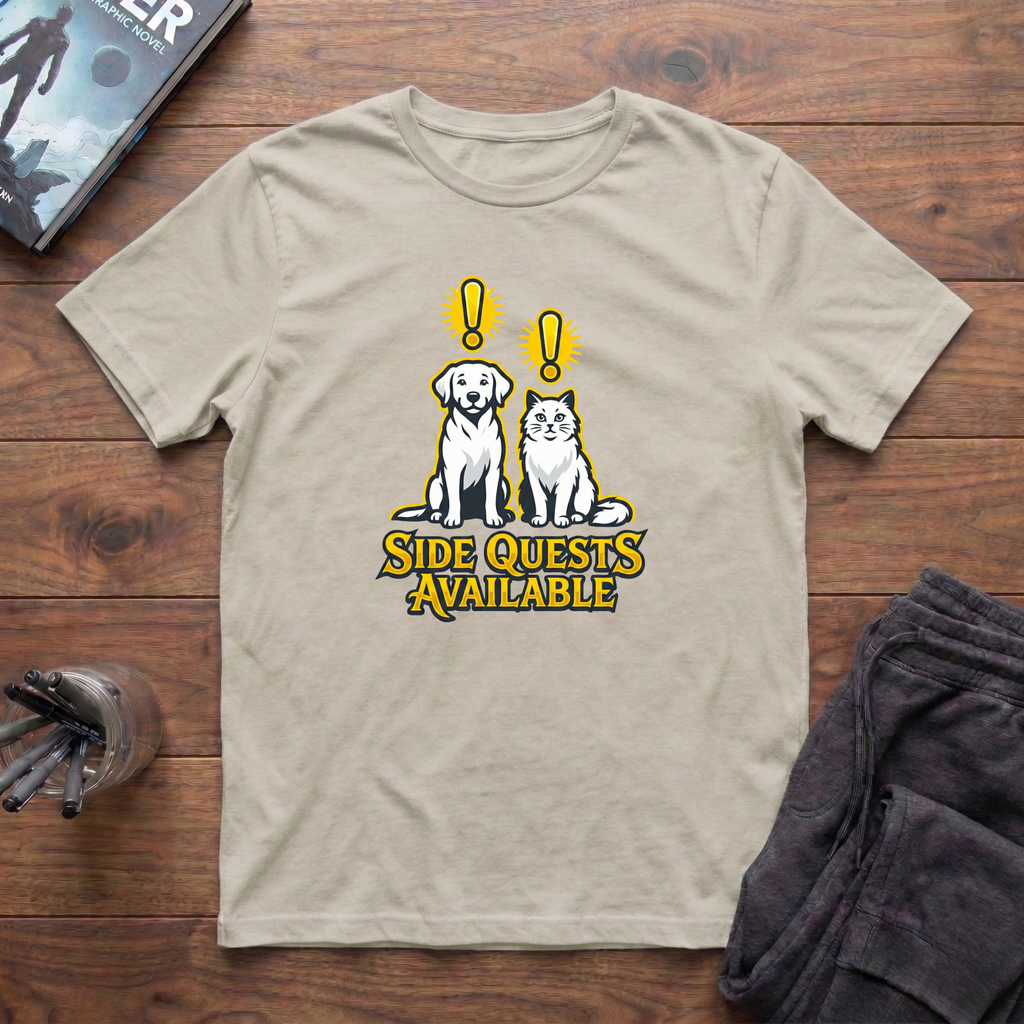 Side Quests Available T-Shirt