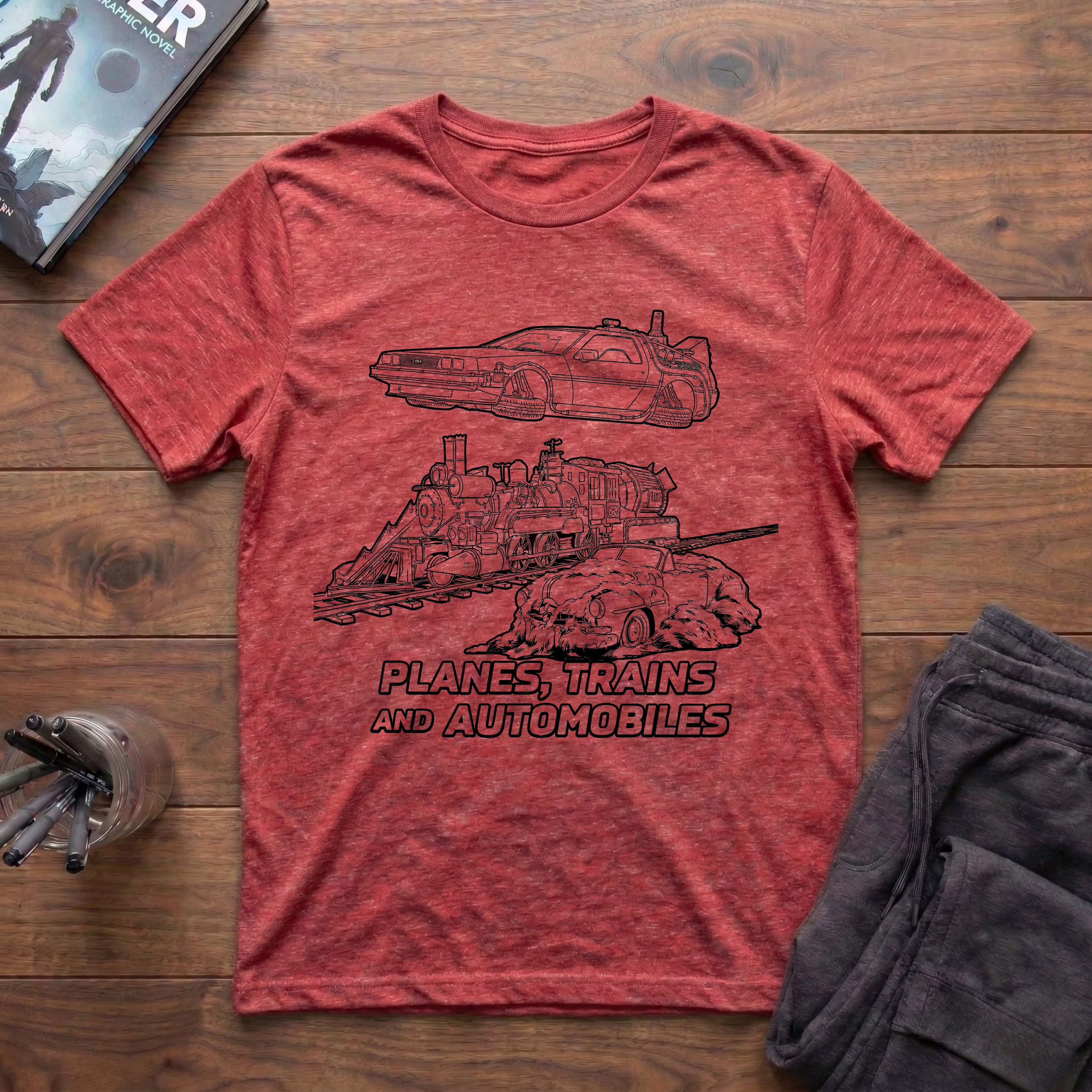 Planes, Trains, And DeLoreans T-Shirt