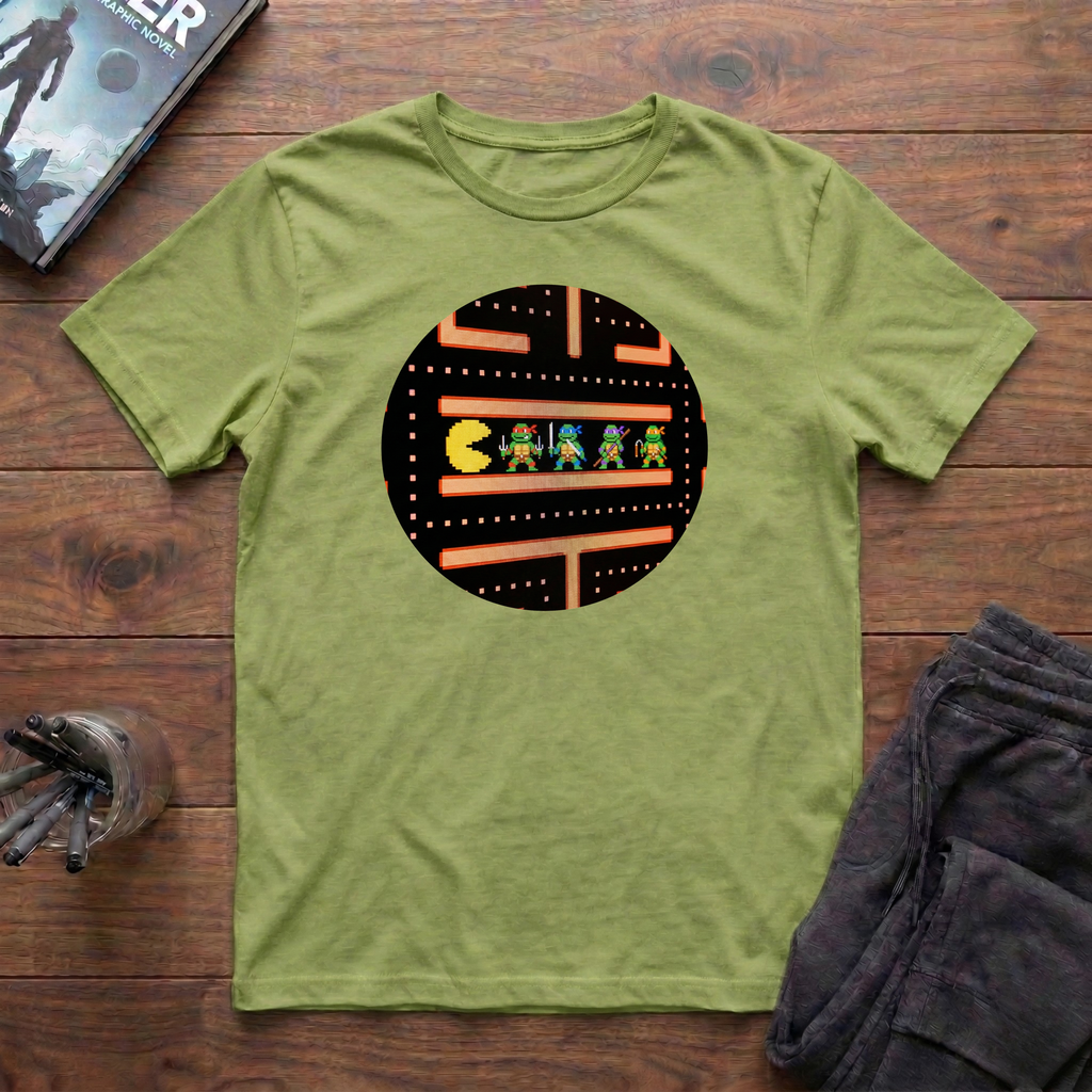 Pac Man V Turtles T-Shirt
