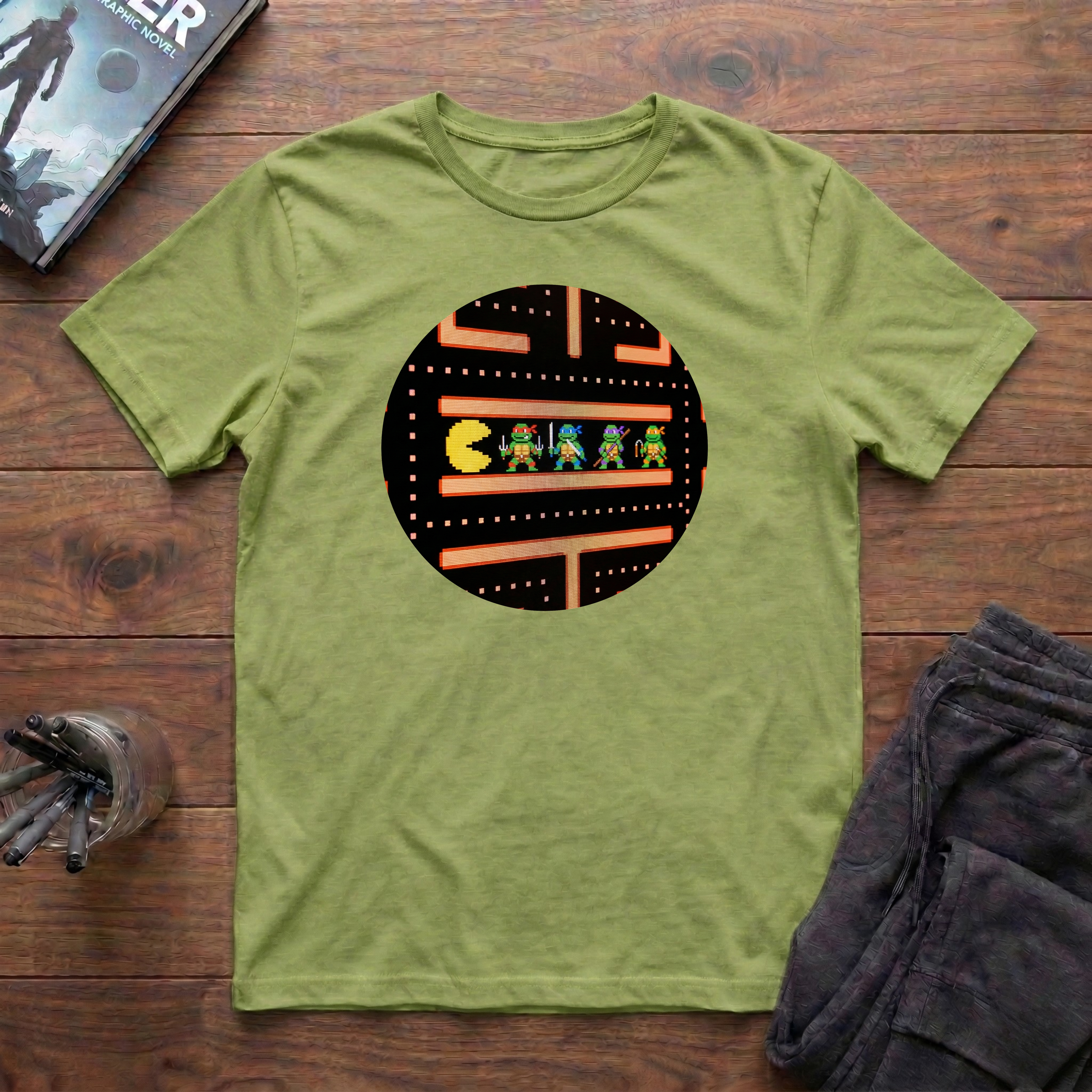 Pac Man V Turtles T-Shirt