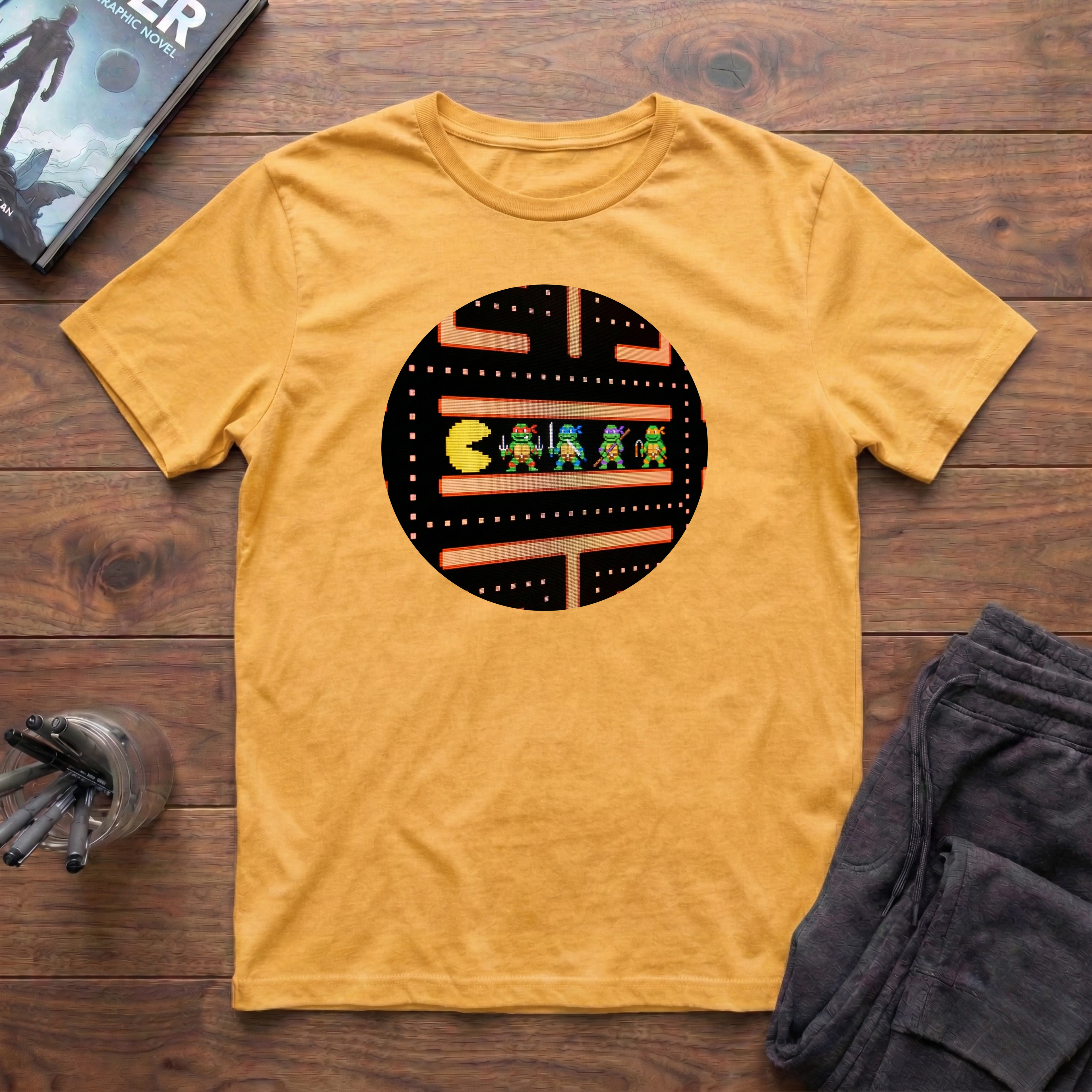 Pac Man V Turtles T-Shirt