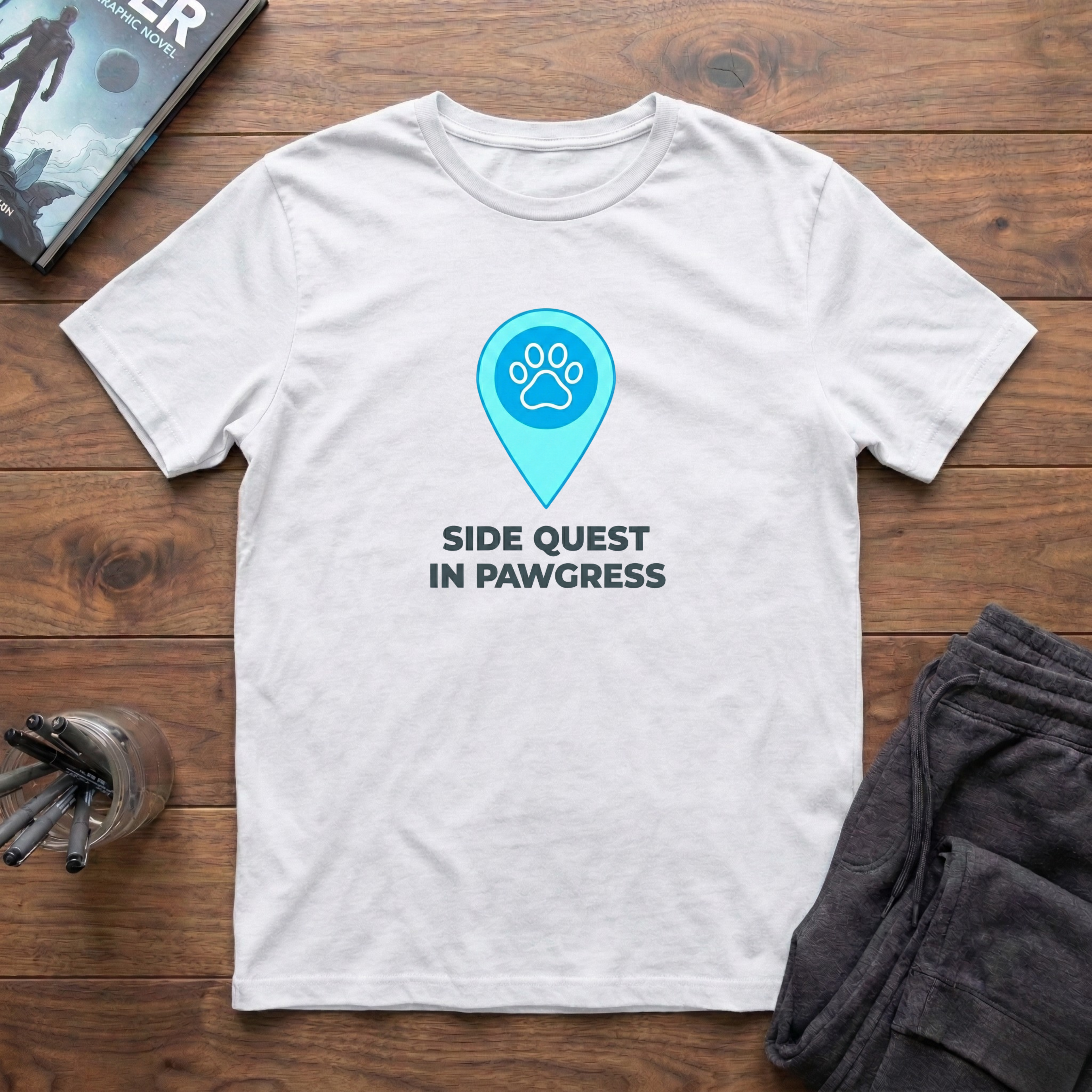 Side Quest In Pawgress T-Shirt