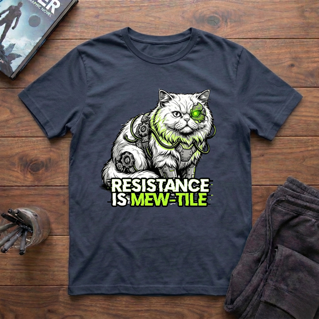 Resistance Is Mew-Tile T-Shirt