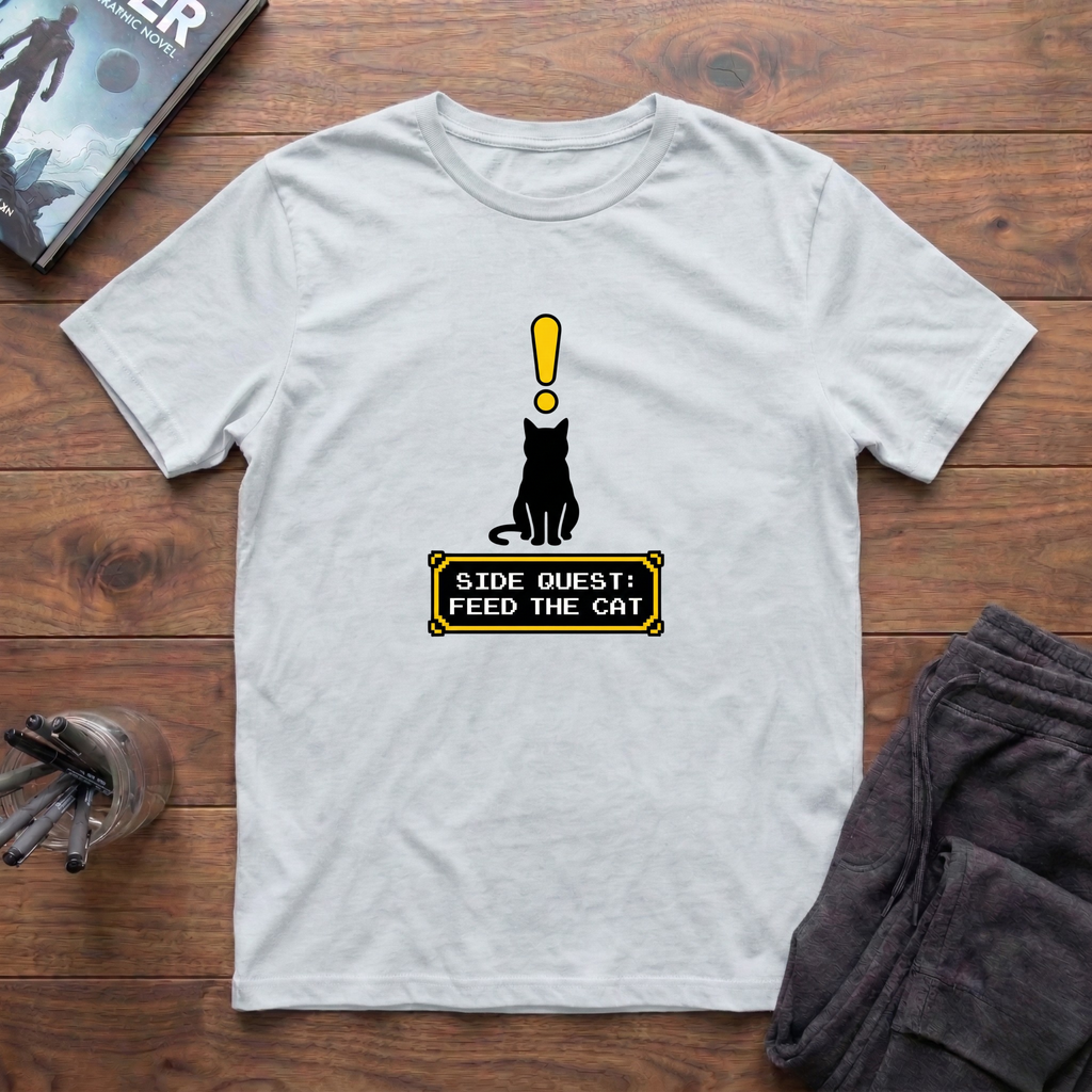 Side Quest: Feed The Cat! T-Shirt