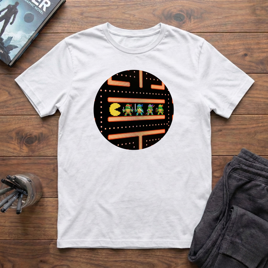 Pac Man V Turtles T-Shirt