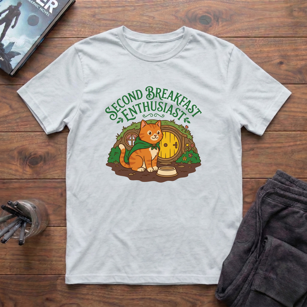 Second Breakfast Enthusiast (Cat) T-Shirt