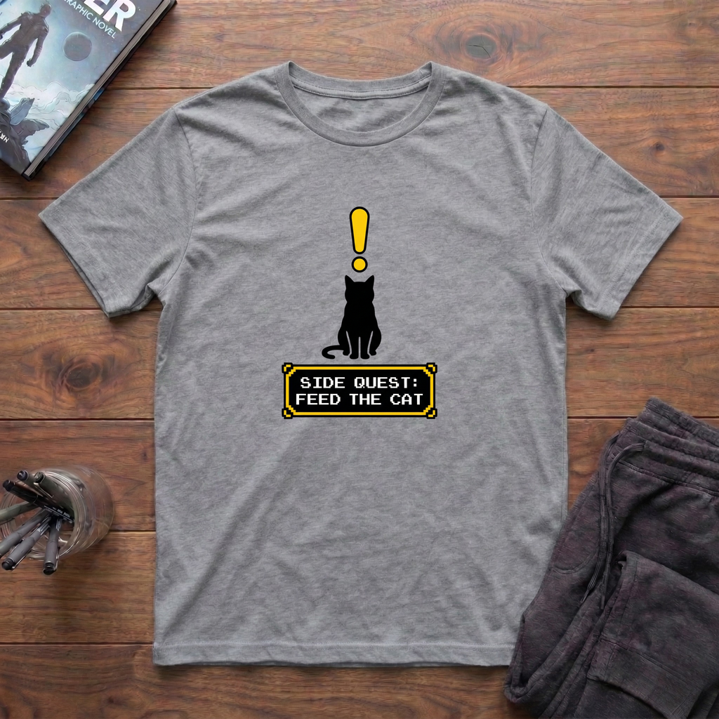 Side Quest: Feed The Cat! T-Shirt