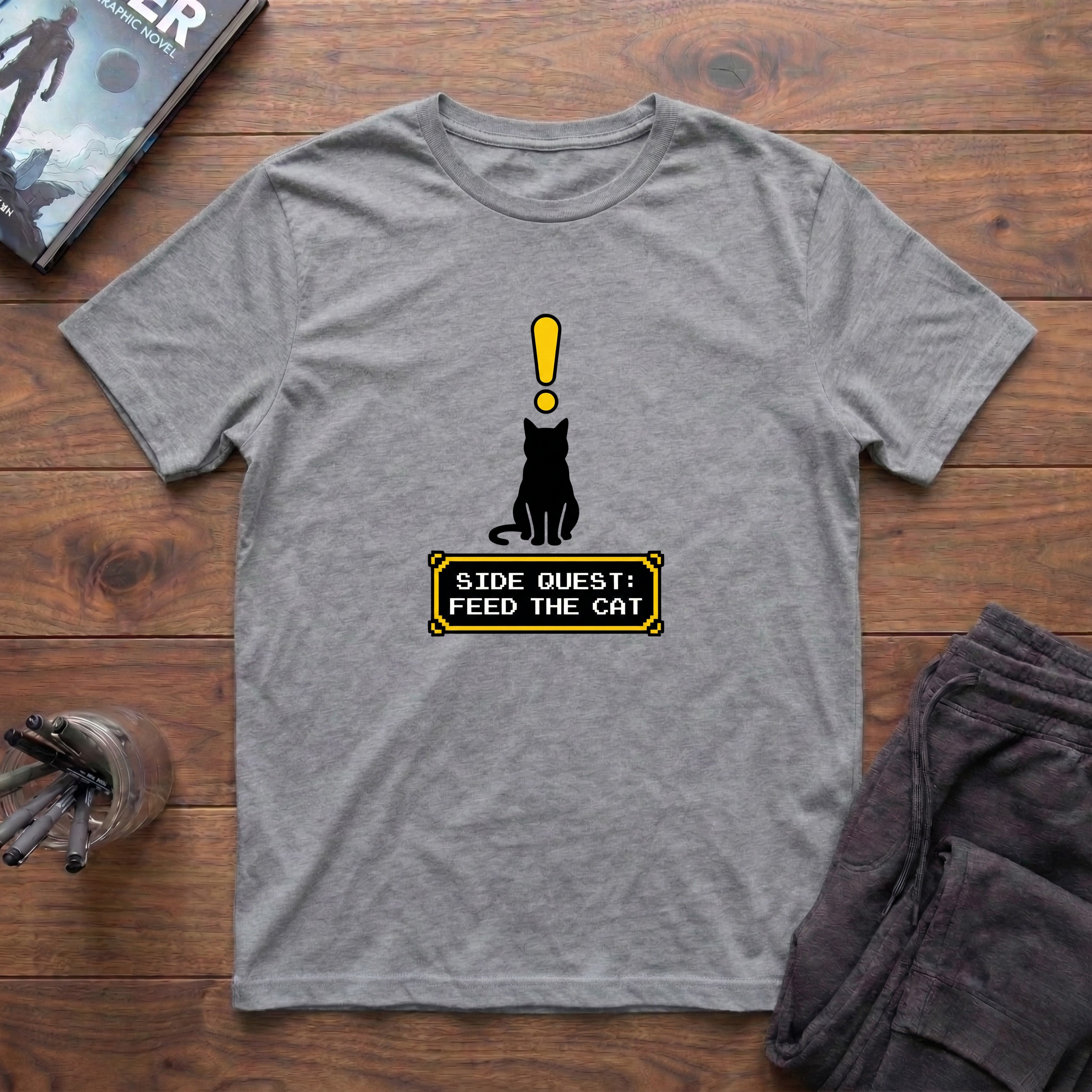 Side Quest: Feed The Cat! T-Shirt
