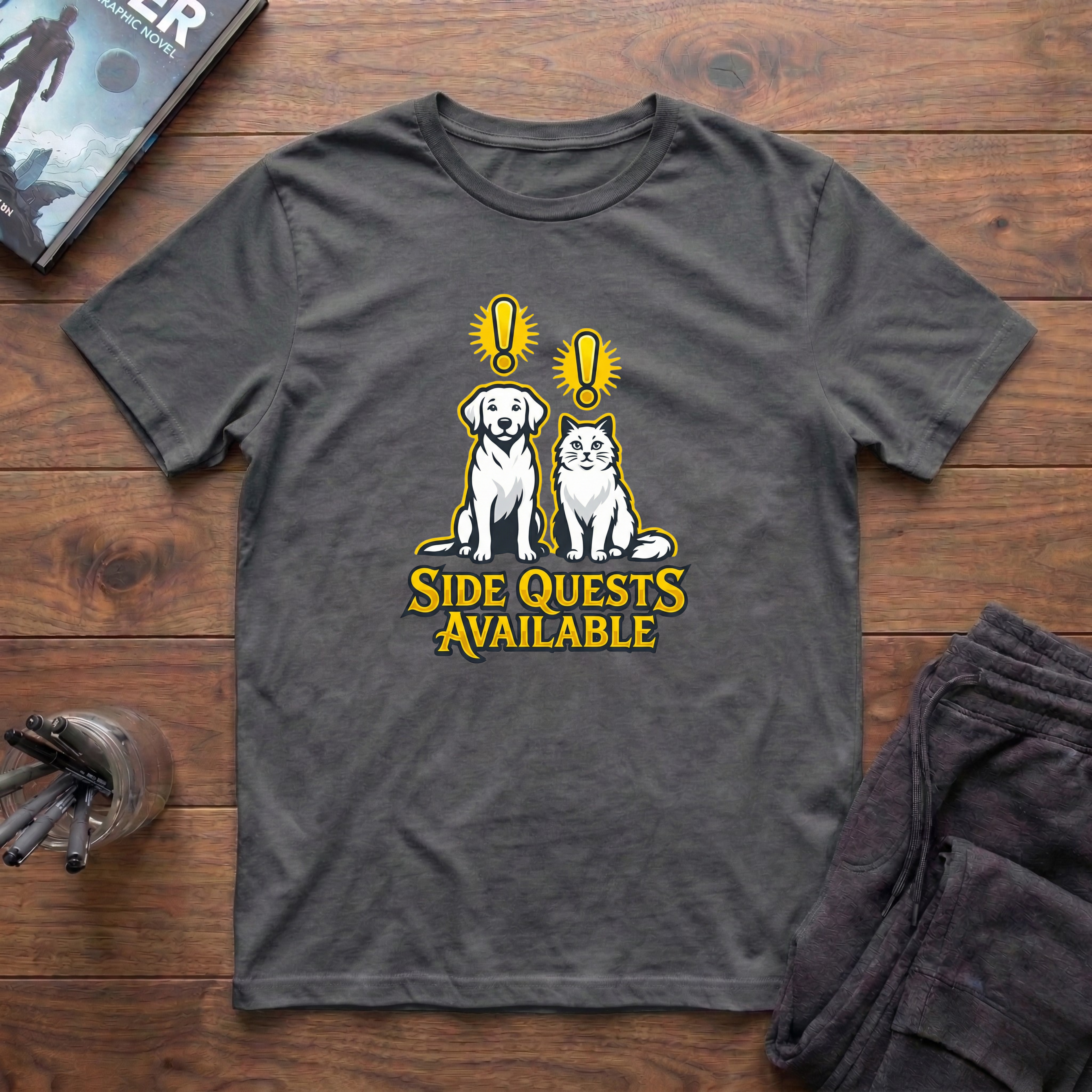 Side Quests Available T-Shirt