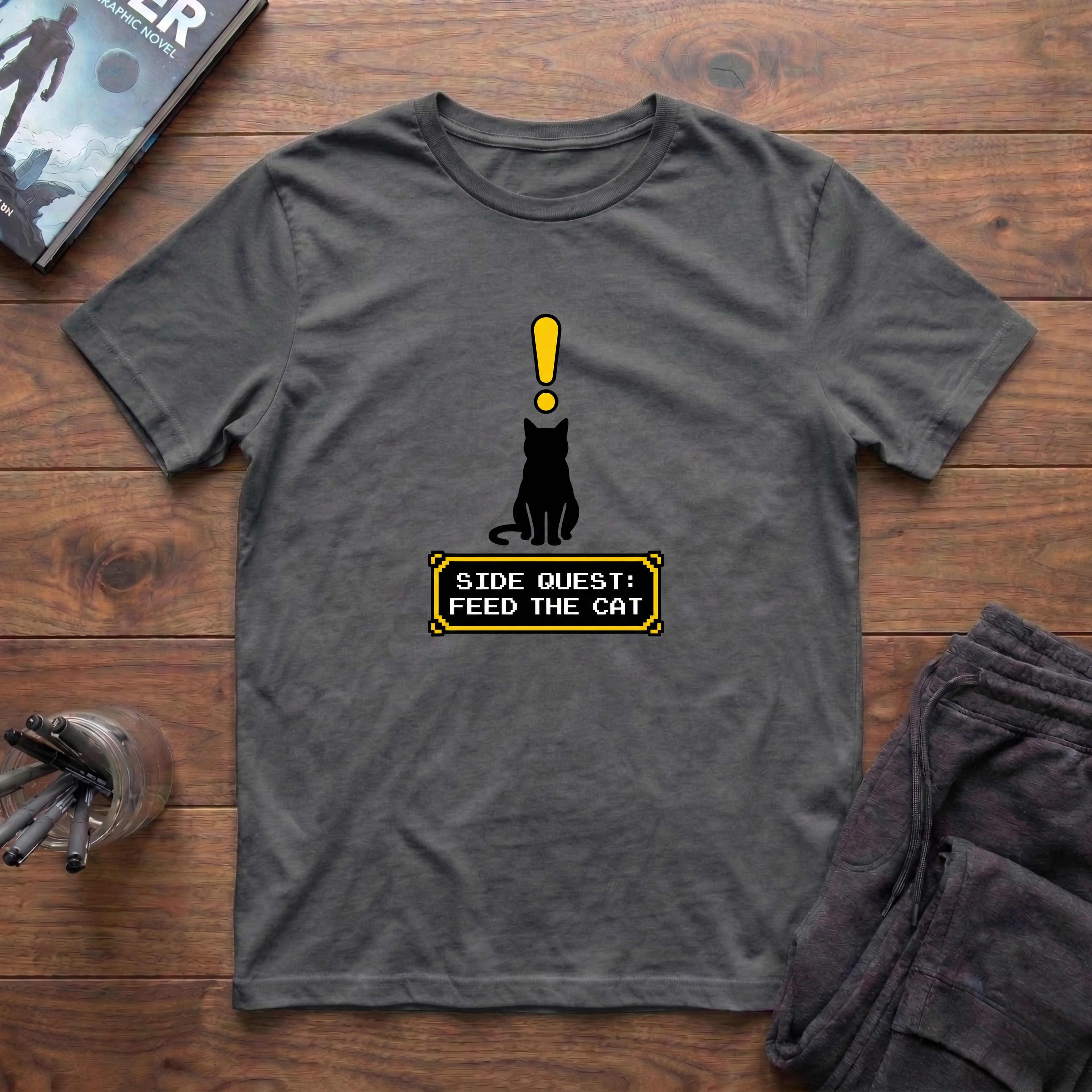 Side Quest: Feed The Cat! T-Shirt
