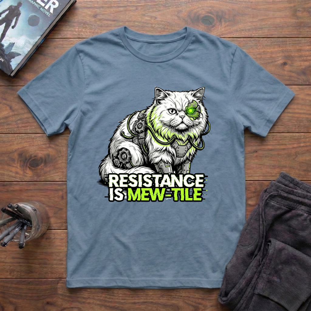 Resistance Is Mew-Tile T-Shirt