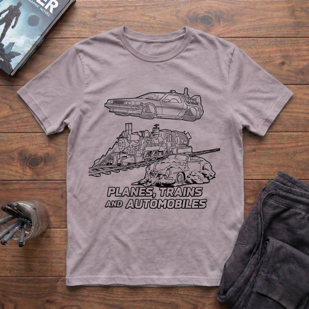 Planes, Trains, And DeLoreans T-Shirt