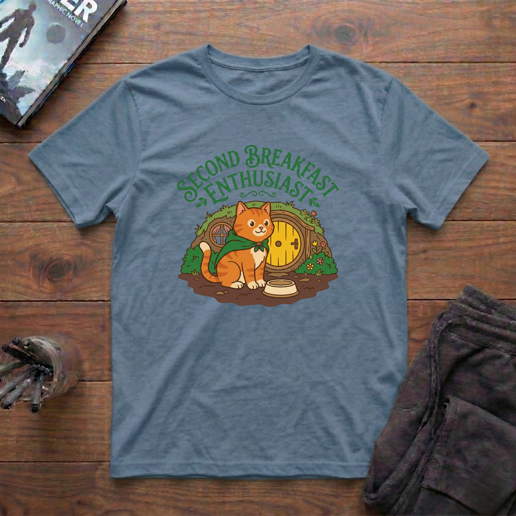 Second Breakfast Enthusiast (Cat) T-Shirt