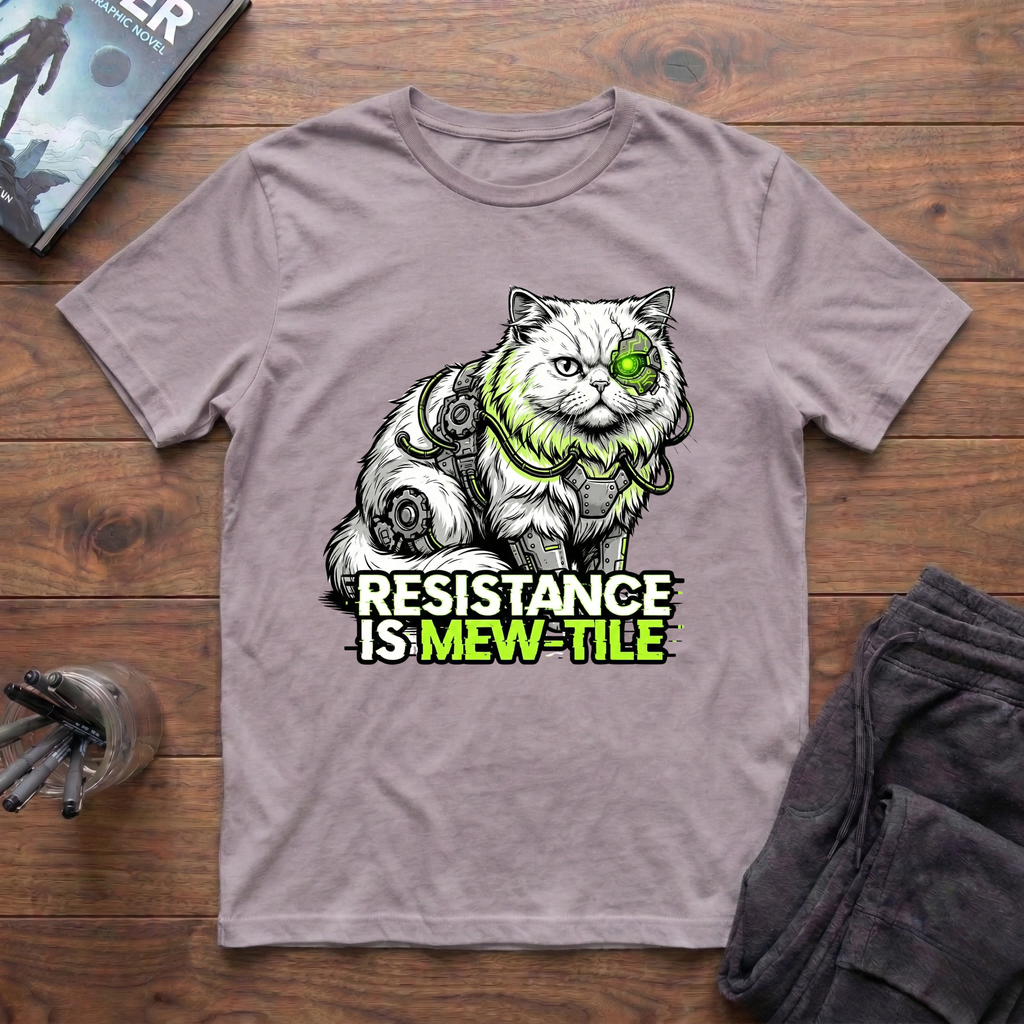 Resistance Is Mew-Tile T-Shirt