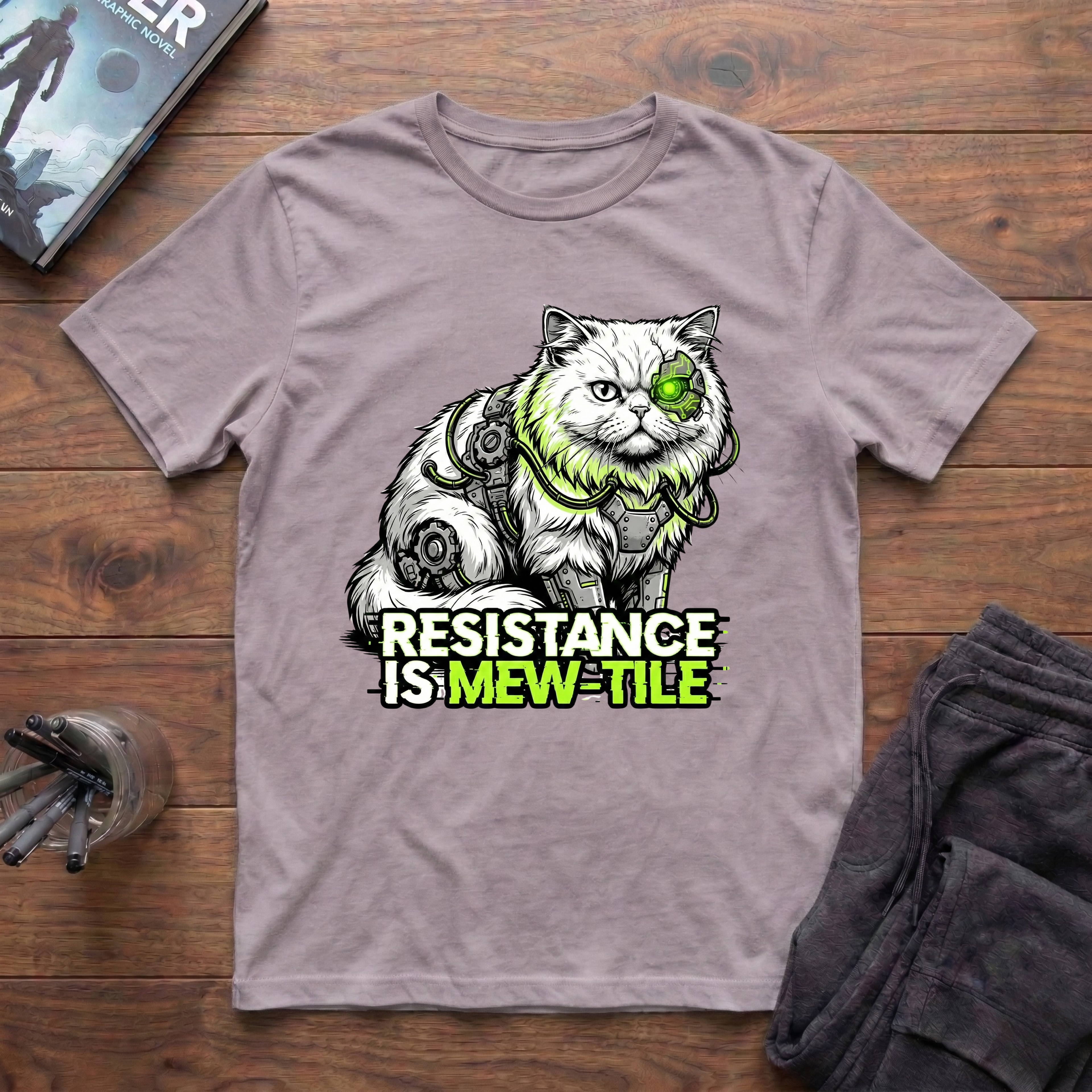 Resistance Is Mew-Tile T-Shirt