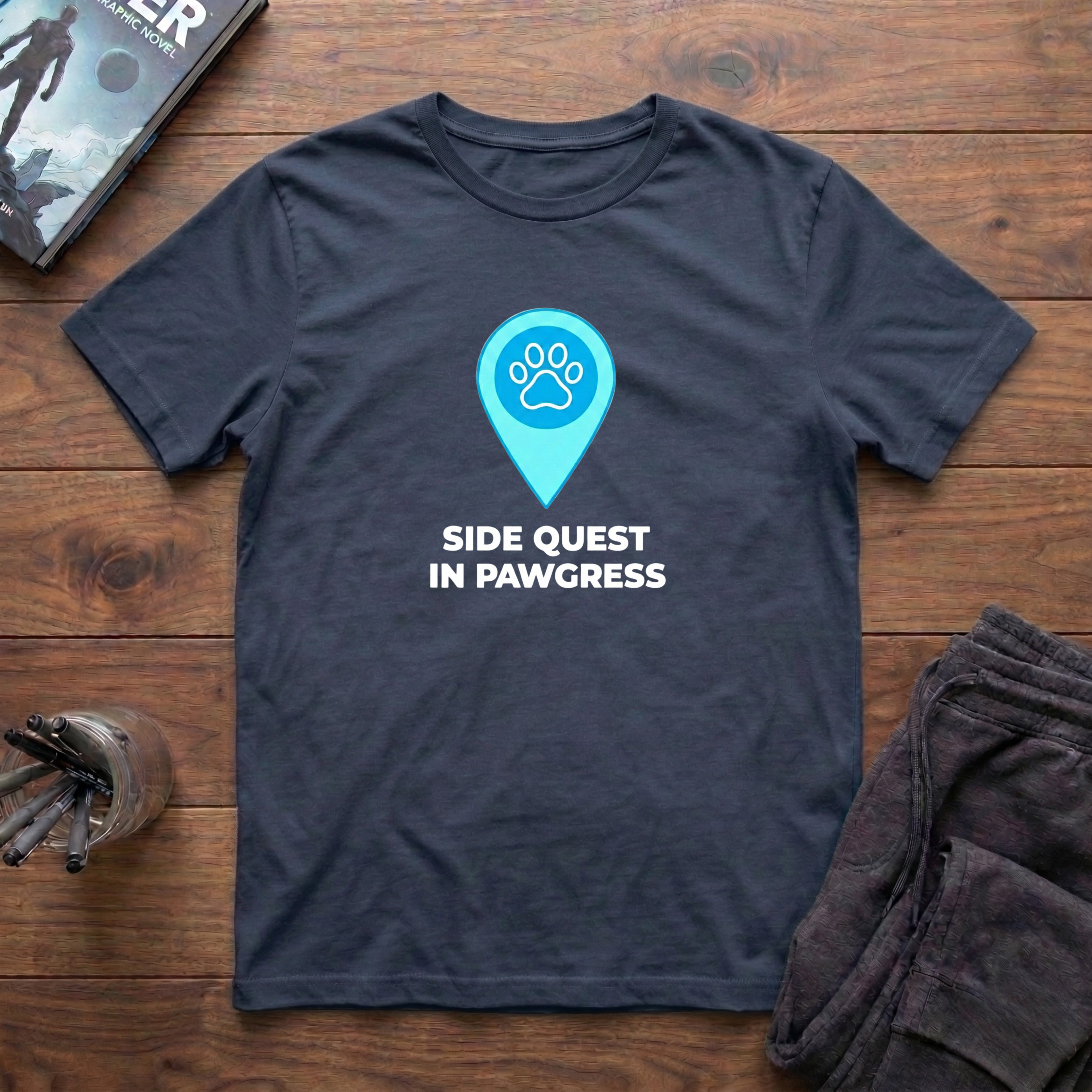 Side Quest In Pawgress T-Shirt
