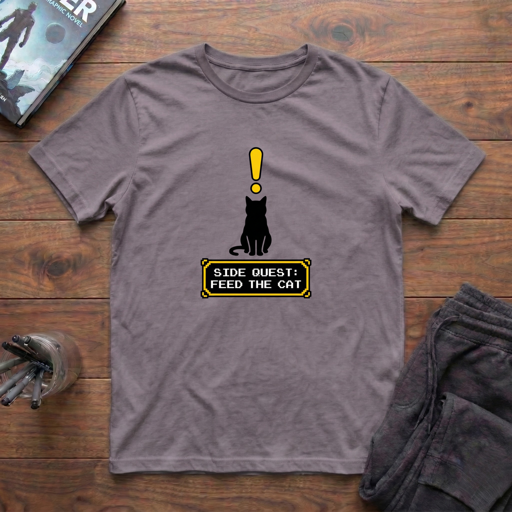 Side Quest: Feed The Cat! T-Shirt
