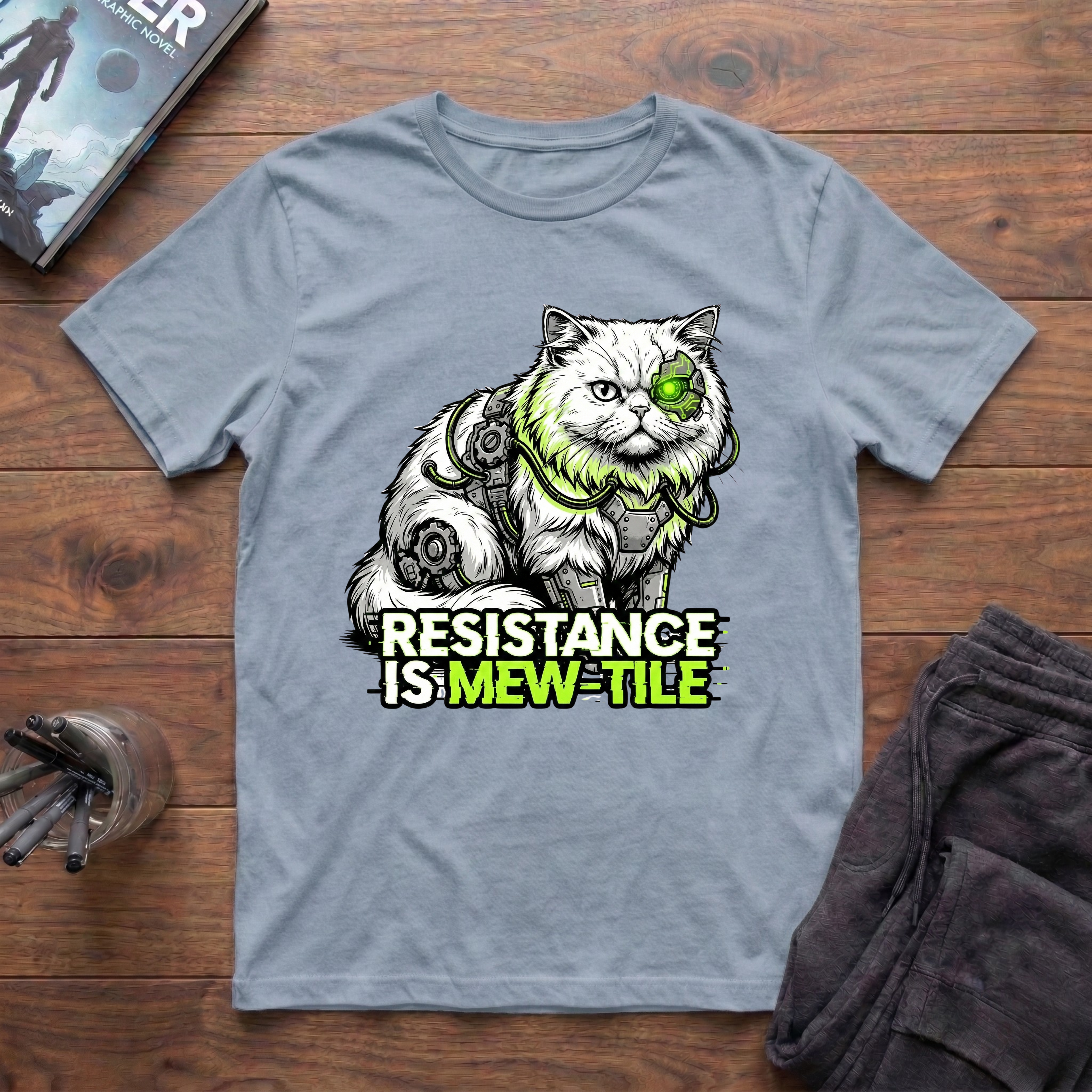 Resistance Is Mew-Tile T-Shirt